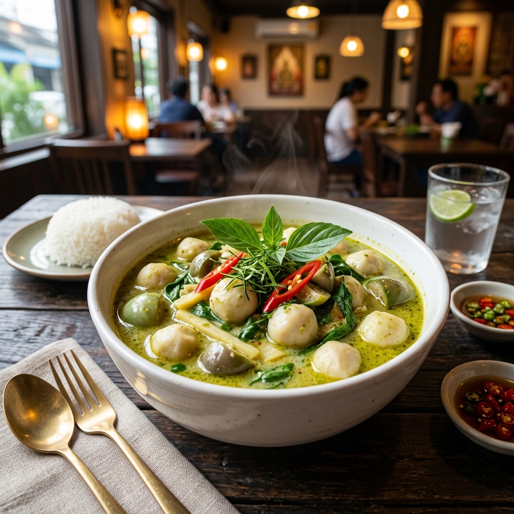 Green Curry with Fish Balls