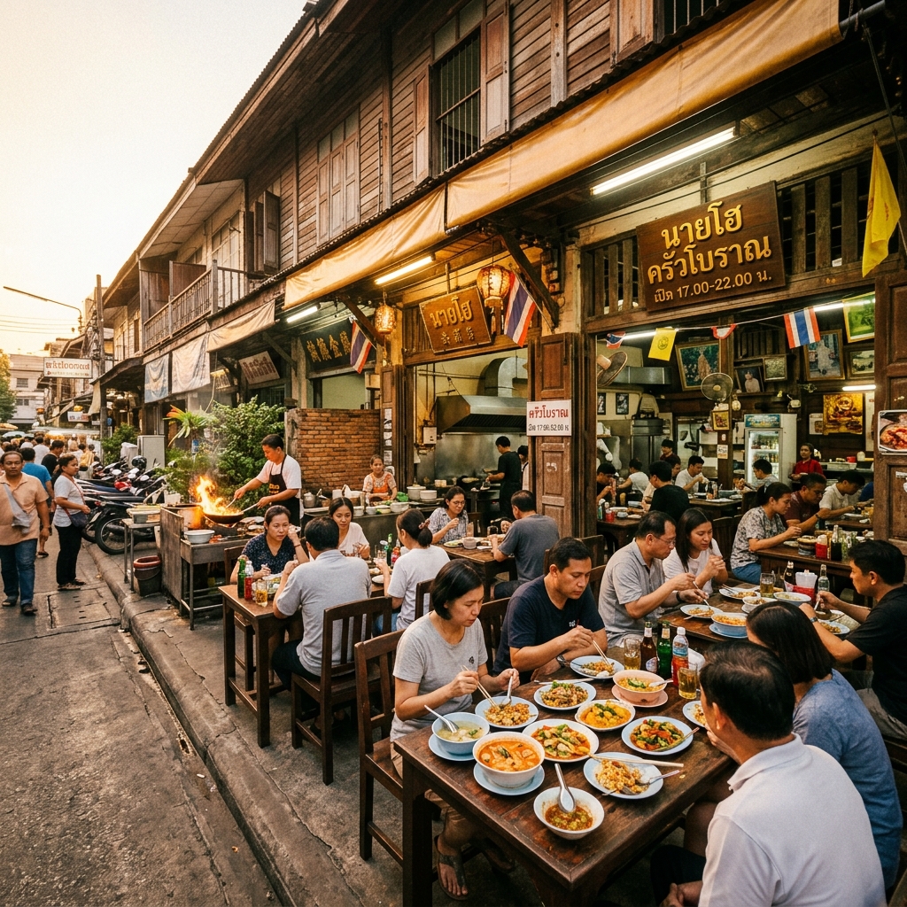 Krua Apsorn Restaurant — Traditional Thai dining atmosphere