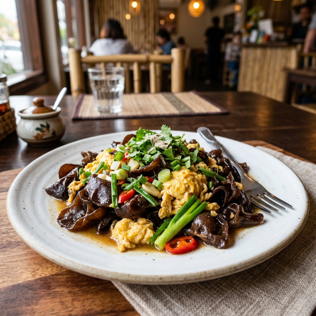Wood Ear Mushroom with Egg