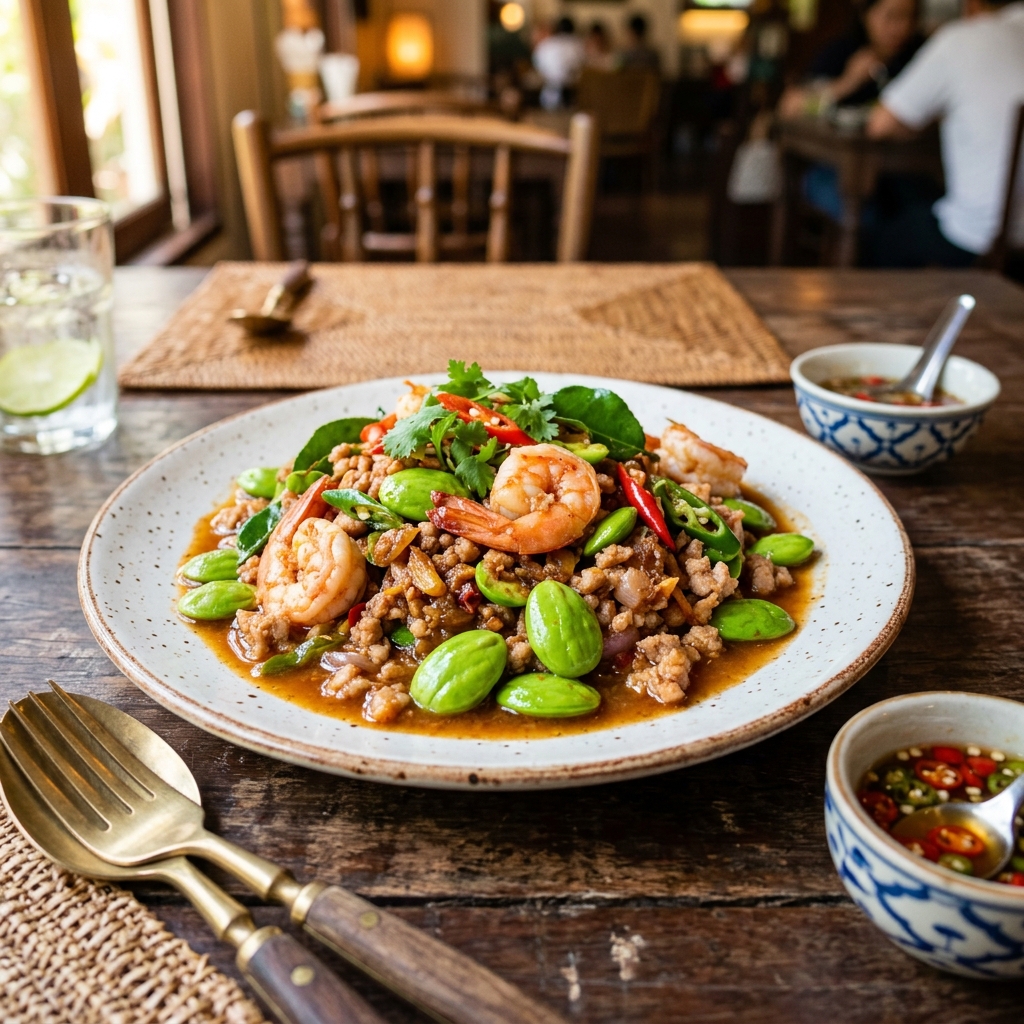 Stink Beans with Prawns